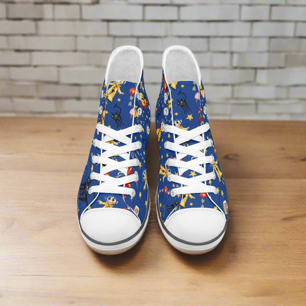 Twitchy Witchy Girl | Kids & Youth High Top Sneakers - Syntax & Alchemy