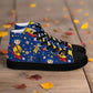 Twitchy Witchy Girl | Women & Girls High Top Sneakers | Blue Variant - Syntax & Alchemy