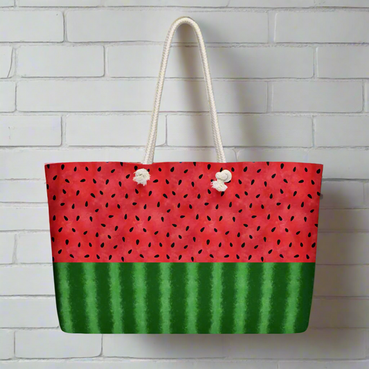 Watermelon Summer | Oversized Beach Bag - Syntax & Alchemy