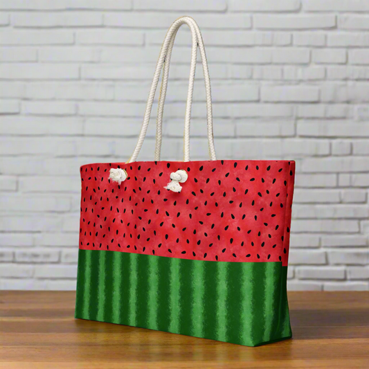Watermelon Summer | Oversized Beach Bag - Syntax & Alchemy