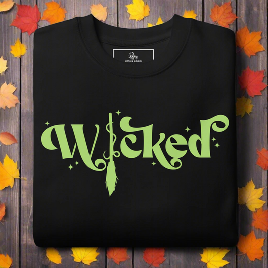Wicked | Unisex Soft-Wash Sweatshirt | Green Lettering - Syntax & Alchemy