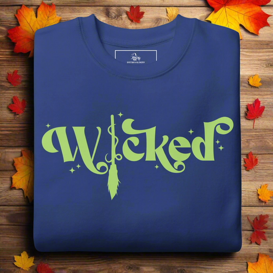 Wicked | Unisex Soft-Wash Sweatshirt | Green Lettering - Syntax & Alchemy