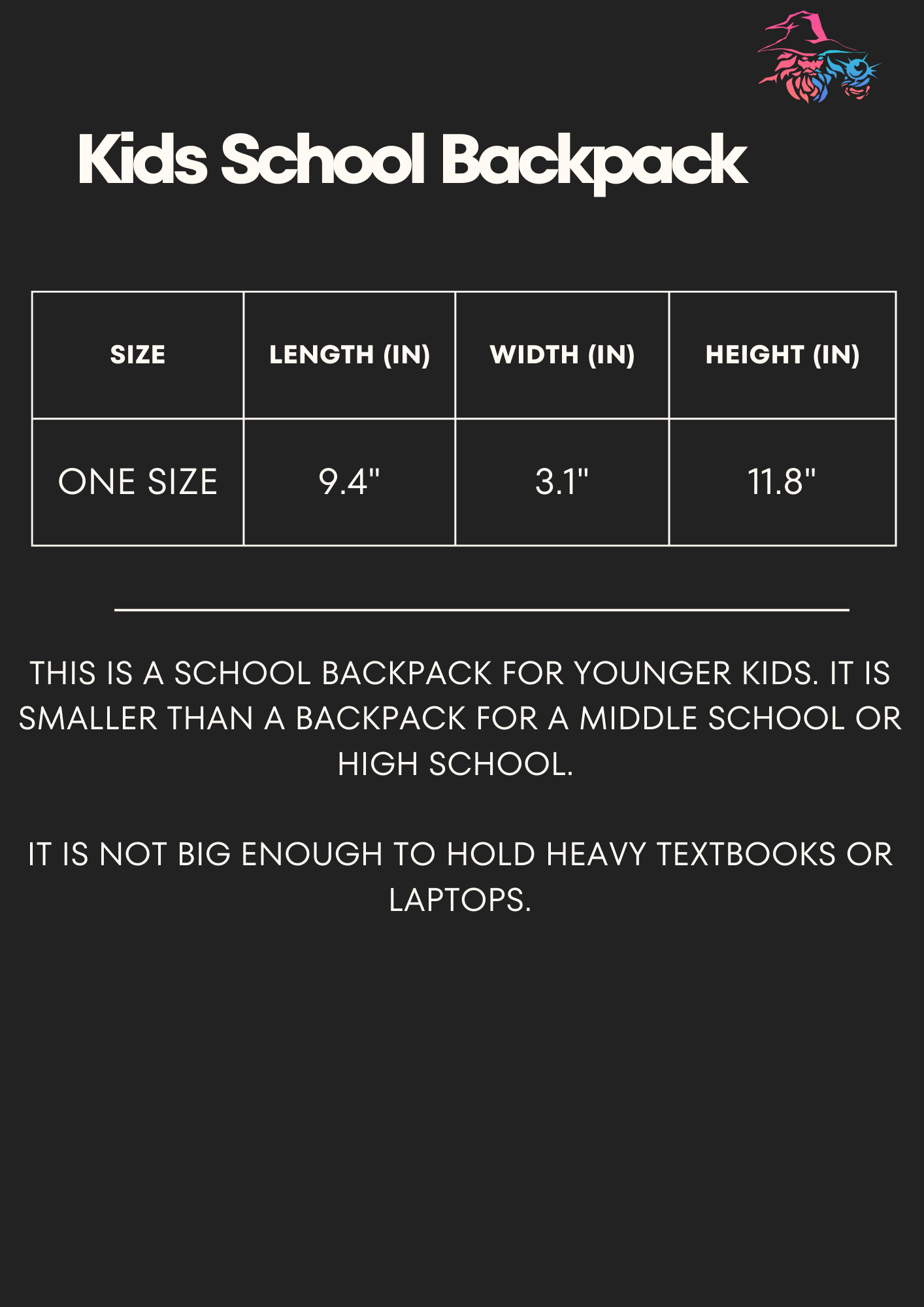 Zoey K-Pop Demon Hunter | Kids School Backpack - Syntax & Alchemy