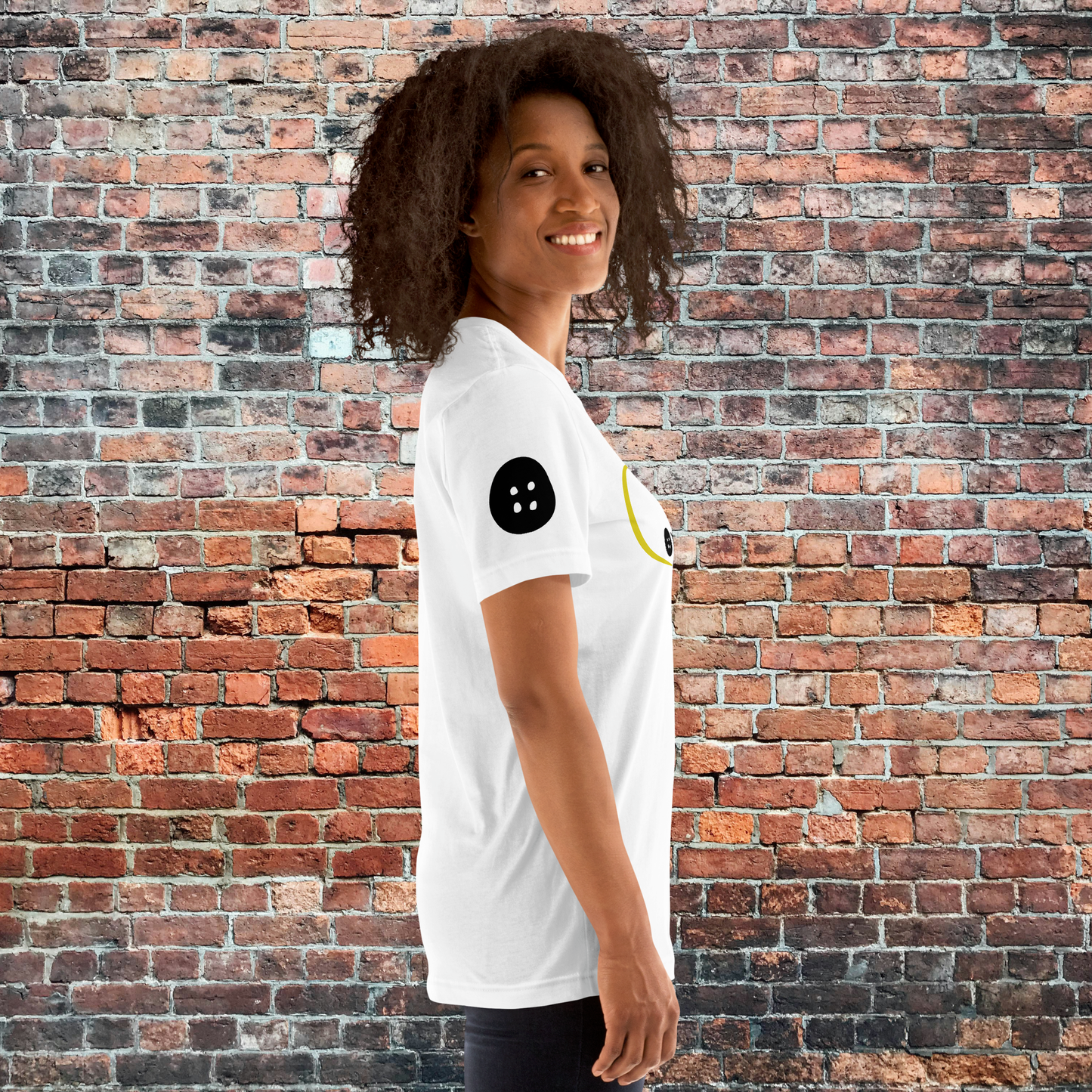 Coraline | Airlume Cotton T-Shirt | Button Sleeves Women's T-Shirt Syntax & Alchemy   