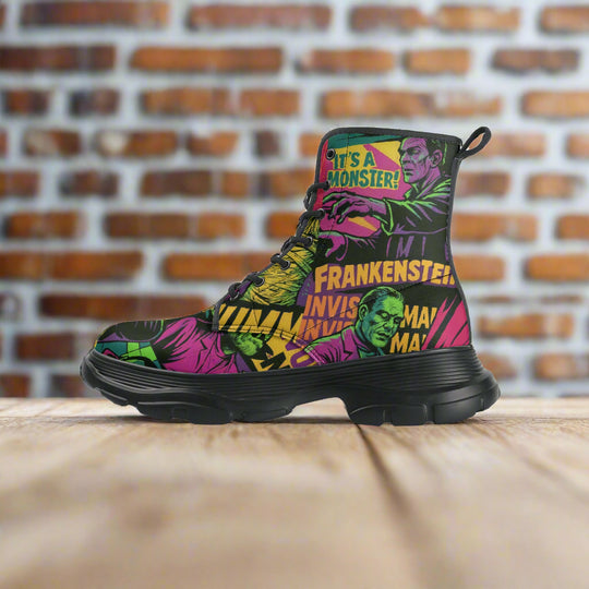 Universal Monsters | Vegan Leather Chunky Boots - Syntax & Alchemy
