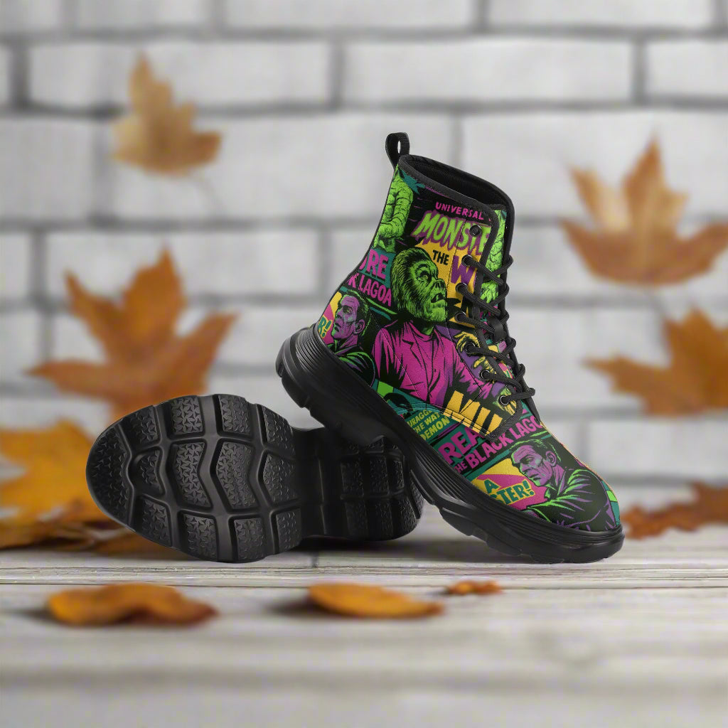 Universal Monsters | Vegan Leather Chunky Boots - Syntax & Alchemy