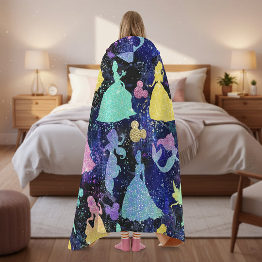 Disney Princesses | Fleece Snuggie Blanket - Syntax & Alchemy - • Designed For Bedroom / Indoor.• Designed For Bedroom / Indoor.• Exquisite dual-sided sewing & stitching.• Soft and comfy interior wool-like fabric to keep warm.• Machine wash & Hand Wash in cold water, Do Not Bleach, Gentle Cycle.• Premium suede polyester fabric on the top layer, guarantees a better touch feeling.