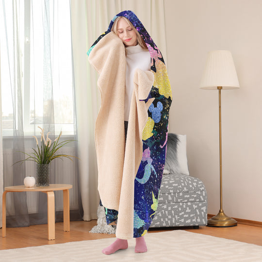 Disney Princesses | Fleece Snuggie Blanket - Syntax & Alchemy - • Designed For Bedroom / Indoor.• Designed For Bedroom / Indoor.• Exquisite dual-sided sewing & stitching.• Soft and comfy interior wool-like fabric to keep warm.• Machine wash & Hand Wash in cold water, Do Not Bleach, Gentle Cycle.• Premium suede polyester fabric on the top layer, guarantees a better touch feeling.