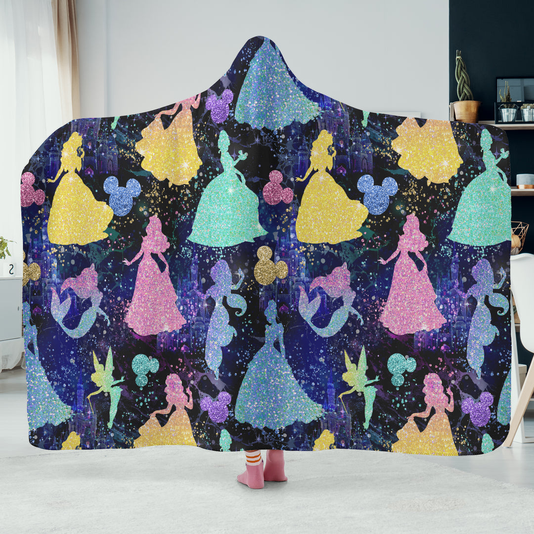 Disney Princesses | Fleece Snuggie Blanket - Syntax & Alchemy - • Designed For Bedroom / Indoor.• Designed For Bedroom / Indoor.• Exquisite dual-sided sewing & stitching.• Soft and comfy interior wool-like fabric to keep warm.• Machine wash & Hand Wash in cold water, Do Not Bleach, Gentle Cycle.• Premium suede polyester fabric on the top layer, guarantees a better touch feeling.