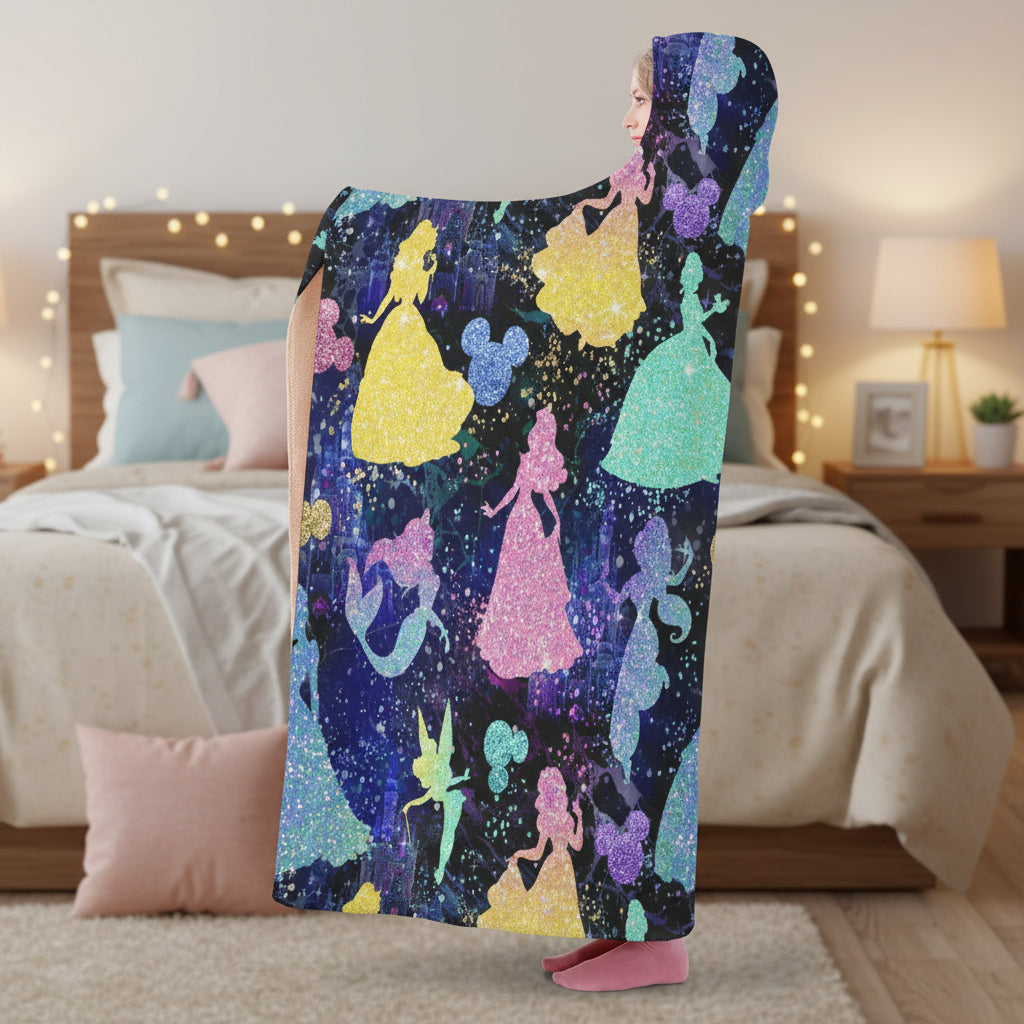 Disney Princesses | Fleece Snuggie Blanket - Syntax & Alchemy - • Designed For Bedroom / Indoor.• Designed For Bedroom / Indoor.• Exquisite dual-sided sewing & stitching.• Soft and comfy interior wool-like fabric to keep warm.• Machine wash & Hand Wash in cold water, Do Not Bleach, Gentle Cycle.• Premium suede polyester fabric on the top layer, guarantees a better touch feeling.