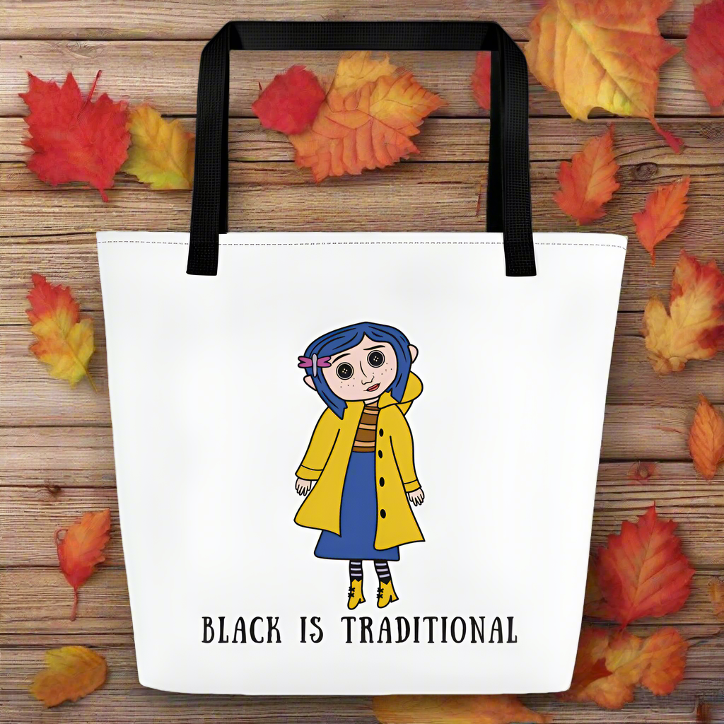 Black Is Traditional | Large Tote Bag Tote Bags Syntax & Alchemy   