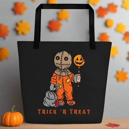 Samhain Trick 'R Treat | Large Tote Bag Tote Bags Syntax & Alchemy Black  