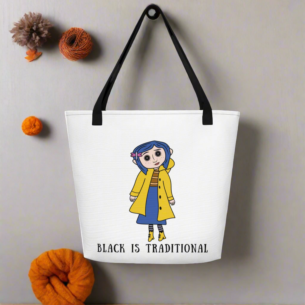 Black Is Traditional | Large Tote Bag Tote Bags Syntax & Alchemy   