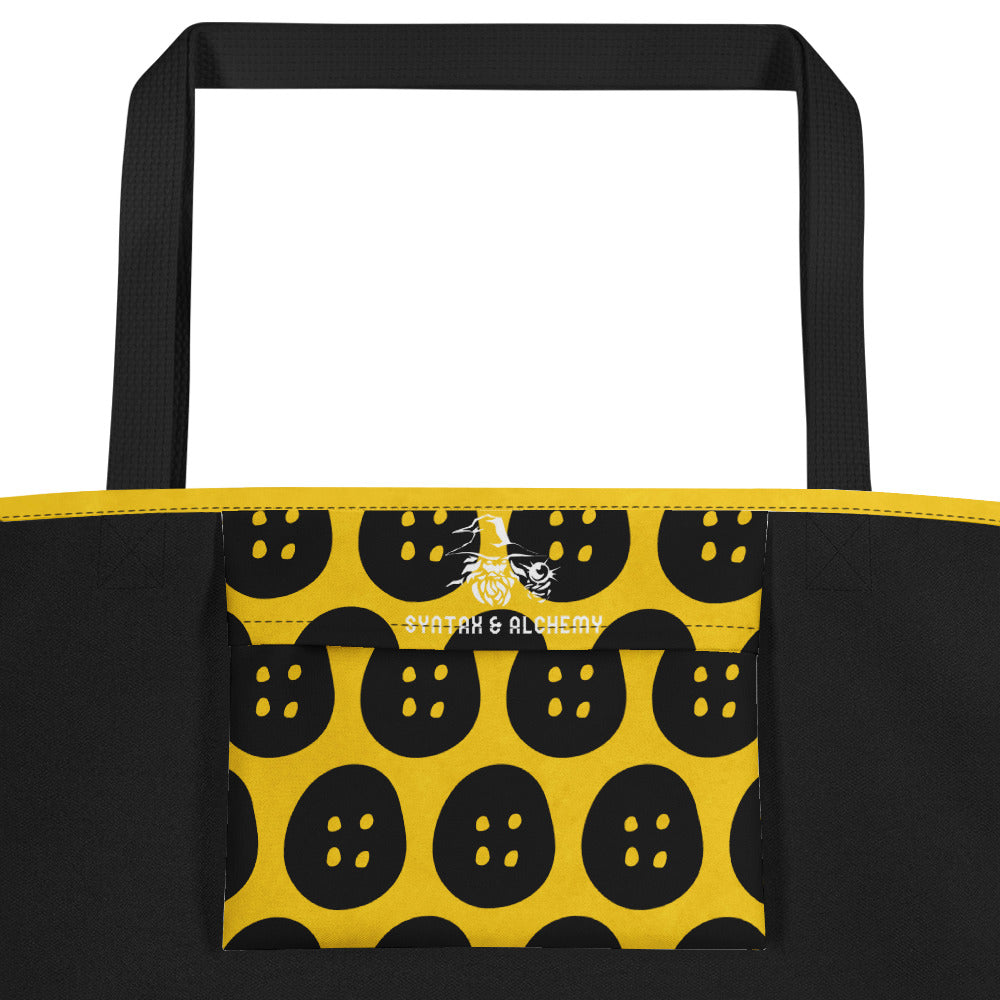 Coraline Unbuttoned Eyes | Large Tote Bag Tote Bags Syntax & Alchemy   