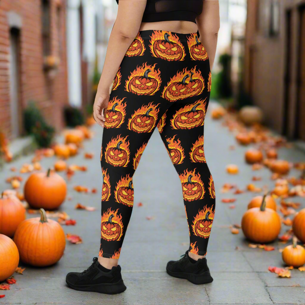 Great Pumpkin Blaze | Soft-Stretch Leggings Leggings Syntax & Alchemy   