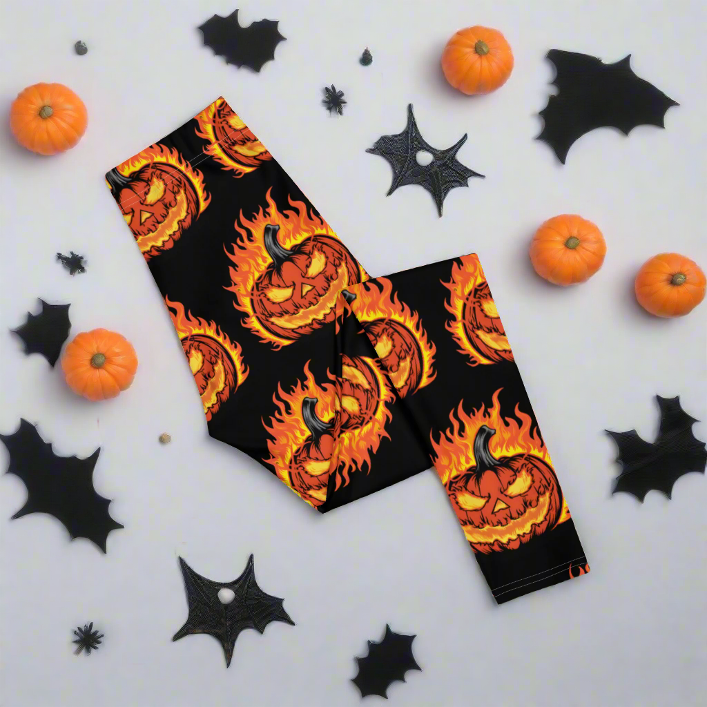 Great Pumpkin Blaze | Soft-Stretch Leggings Leggings Syntax & Alchemy   