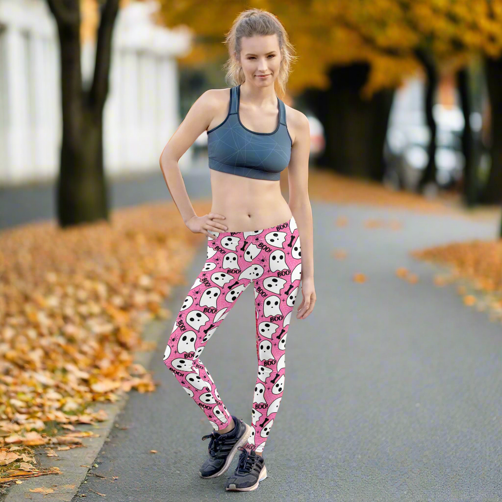 Pink Boo | Soft-Stretch Leggings Leggings Syntax & Alchemy   