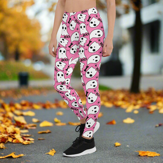 Pink Boo | Soft-Stretch Leggings Leggings Syntax & Alchemy   