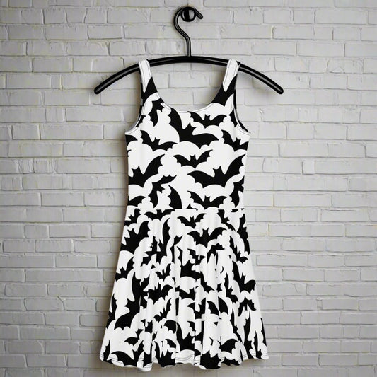 Bats Monochrome | Sapndex- Blend Skater Dress Skater Dress Syntax & Alchemy XS  