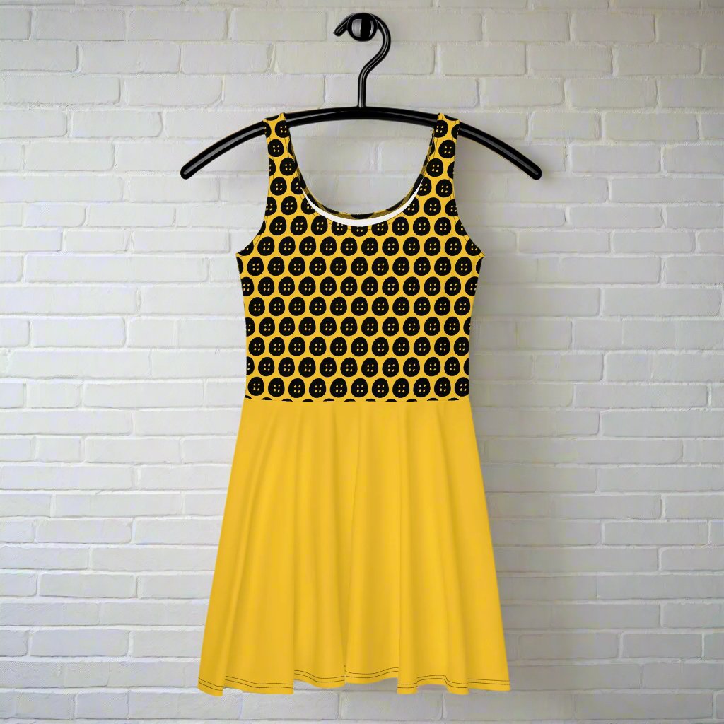 Coraline Buttons | Spandex-Blend Skater Dress Skater Dress Syntax & Alchemy XS  