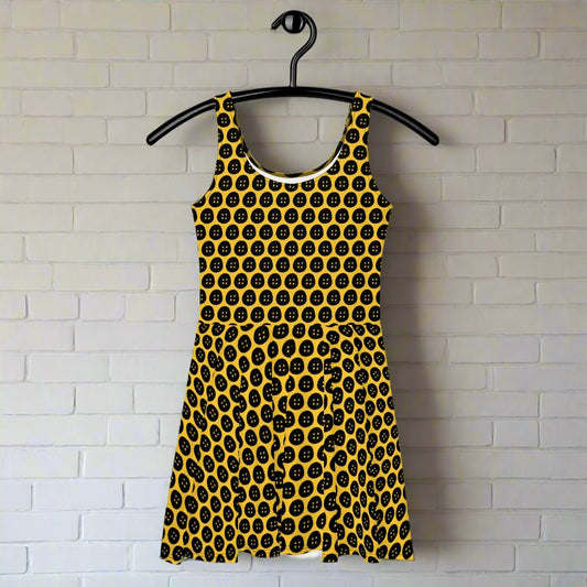 Coraline Buttons | Spandex-Blend Skater Dress | All Over Variant Skater Dress Syntax & Alchemy XS  