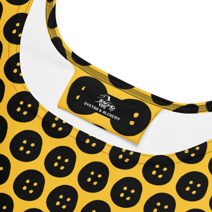 Coraline Buttons | Spandex-Blend Skater Dress | All Over Variant Skater Dress Syntax & Alchemy   