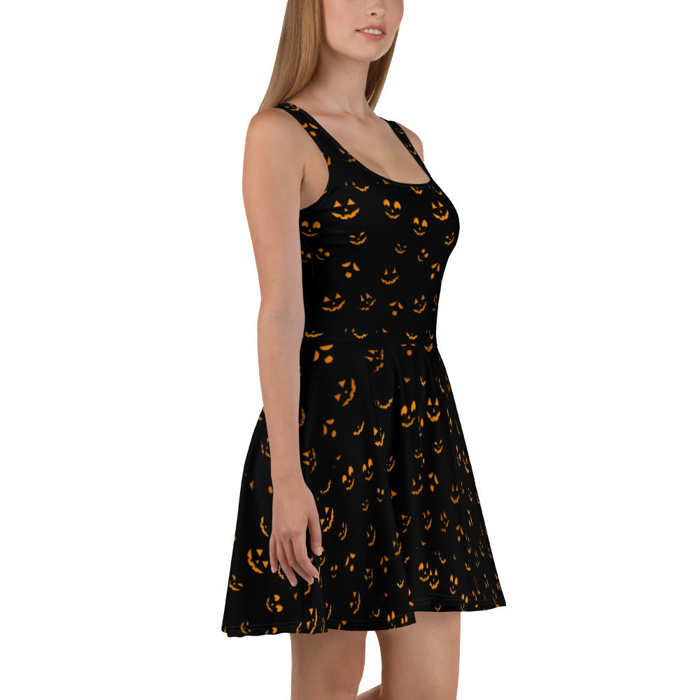 Halloween Smiles | Spandex-Blend Skater Dress Skater Dress Syntax & Alchemy   