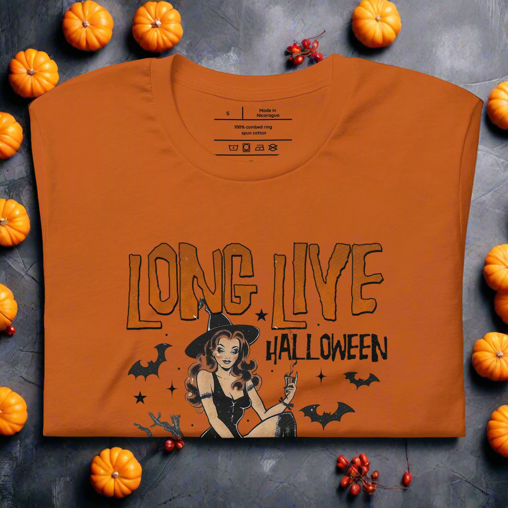 Long Live Halloween | Airlume Cotton T-Shirt - Syntax & Alchemy