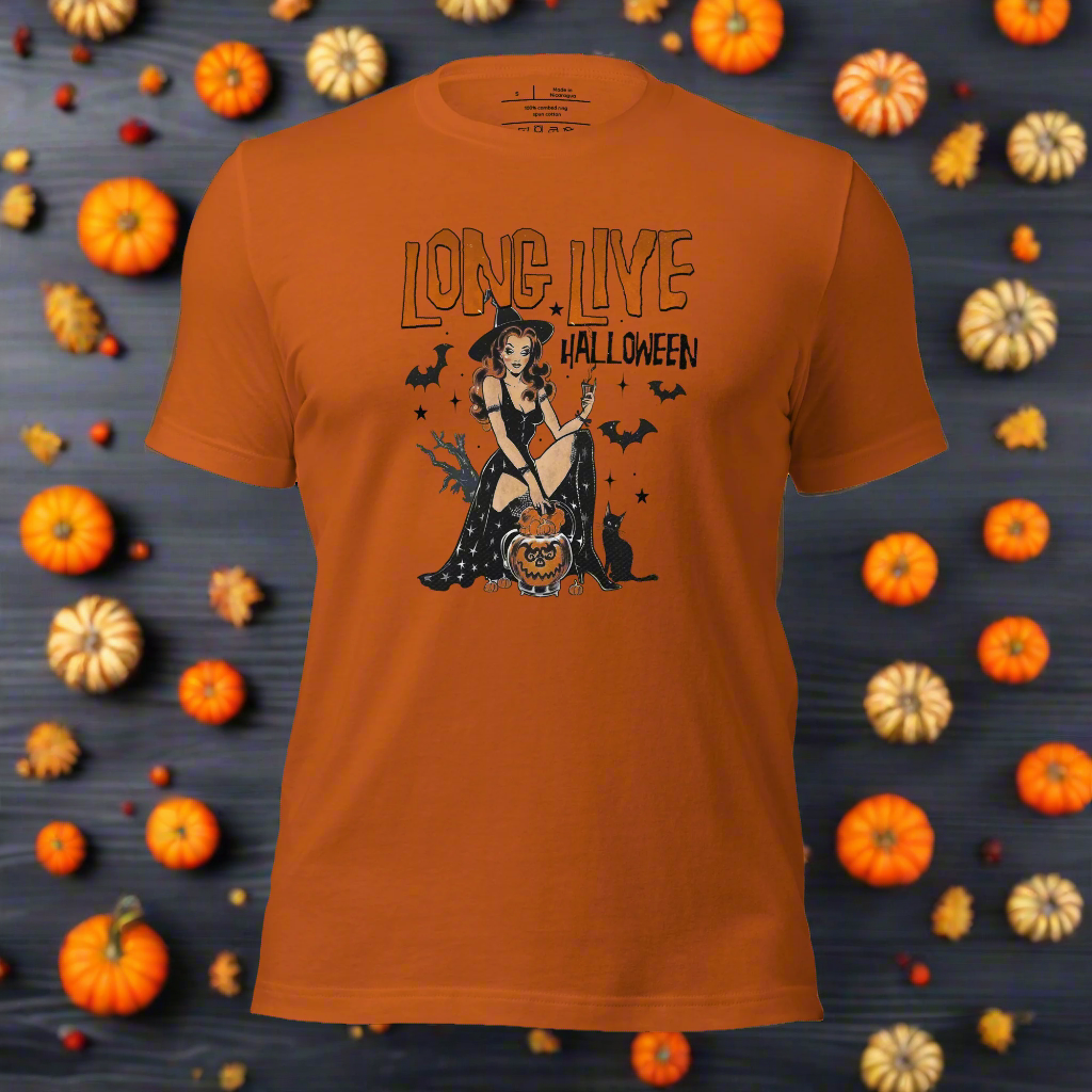 Long Live Halloween | Airlume Cotton T-Shirt - Syntax & Alchemy