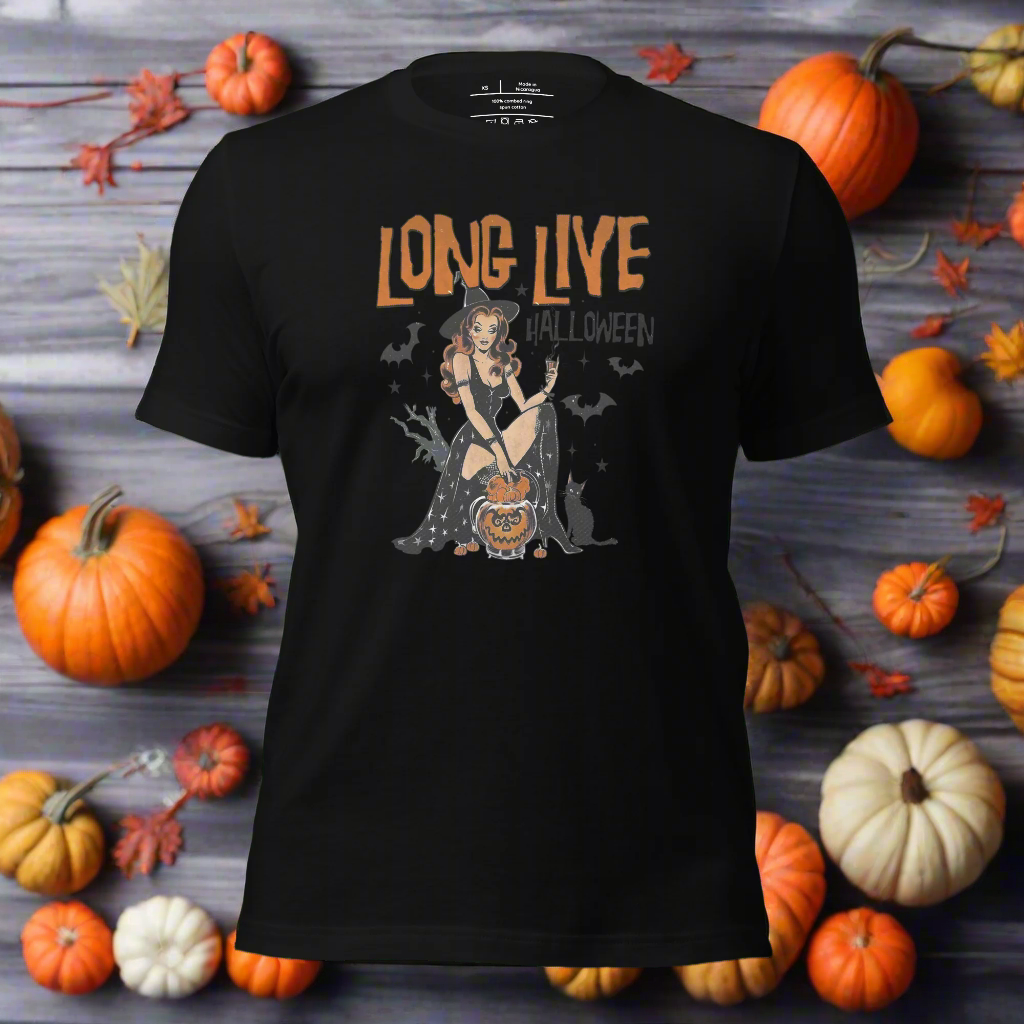 Long Live Halloween | Airlume Cotton T-Shirt - Syntax & Alchemy