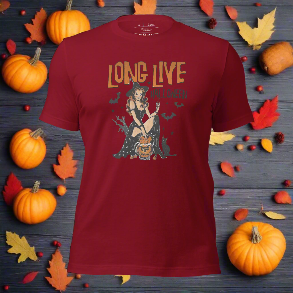 Long Live Halloween | Airlume Cotton T-Shirt - Syntax & Alchemy