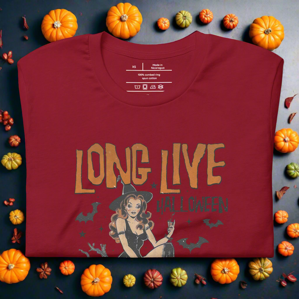 Long Live Halloween | Airlume Cotton T-Shirt - Syntax & Alchemy