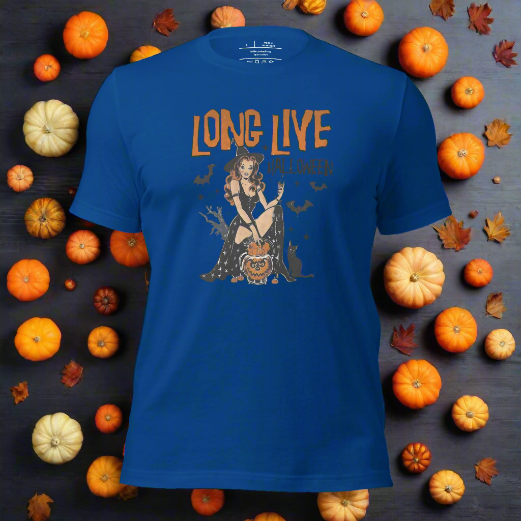 Long Live Halloween | Airlume Cotton T-Shirt - Syntax & Alchemy