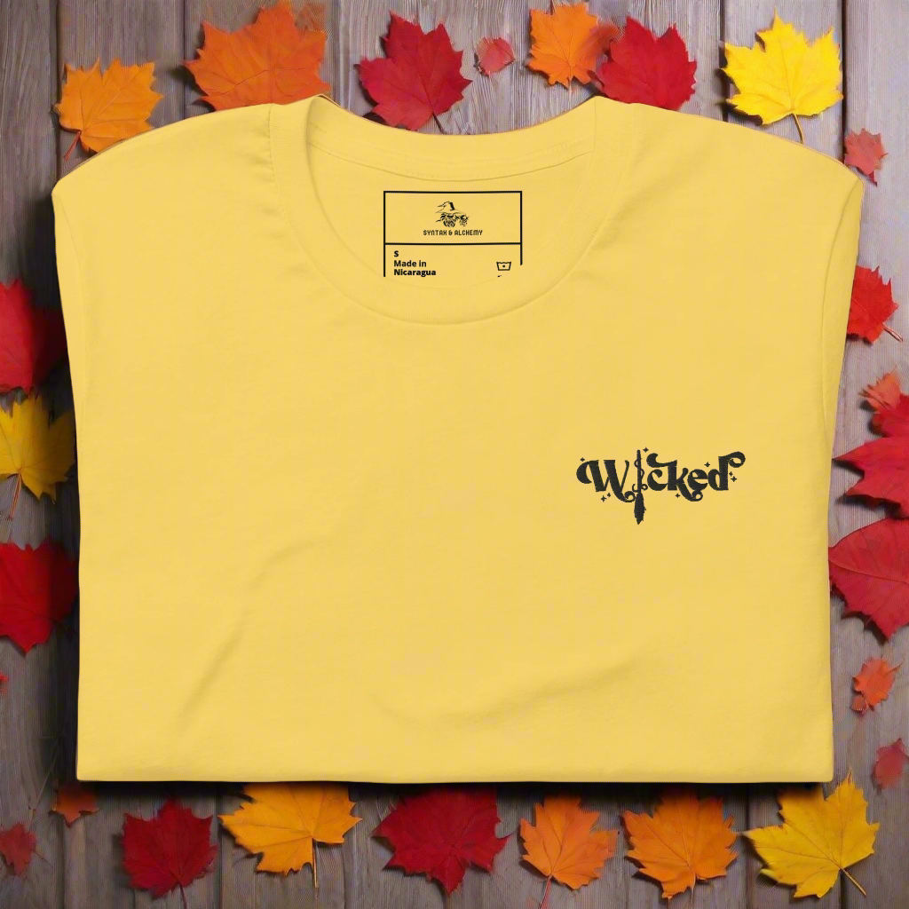 Wicked | Airlume Cotton T-Shirt | Embroidered - Syntax & Alchemy