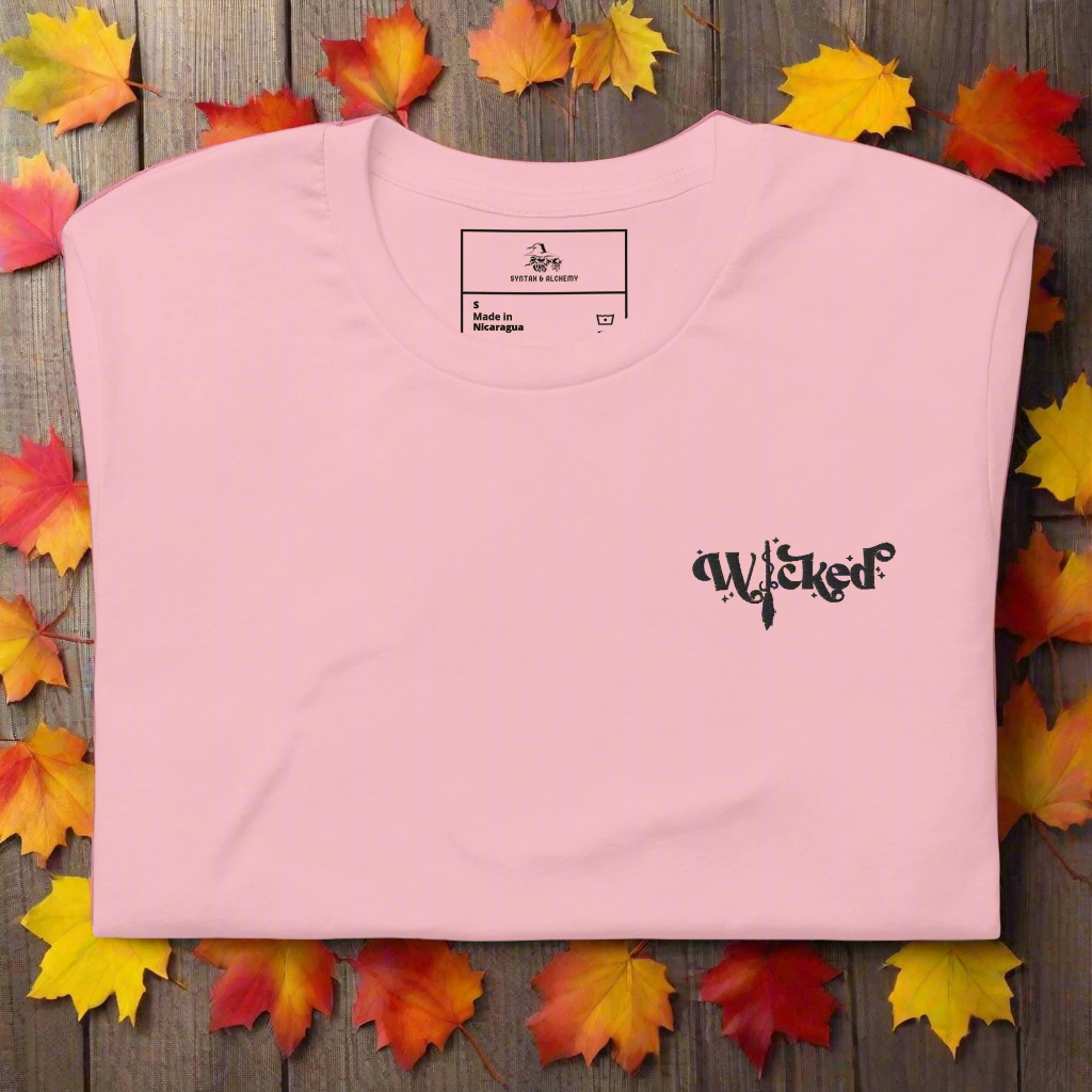 Wicked | Airlume Cotton T-Shirt | Embroidered - Syntax & Alchemy