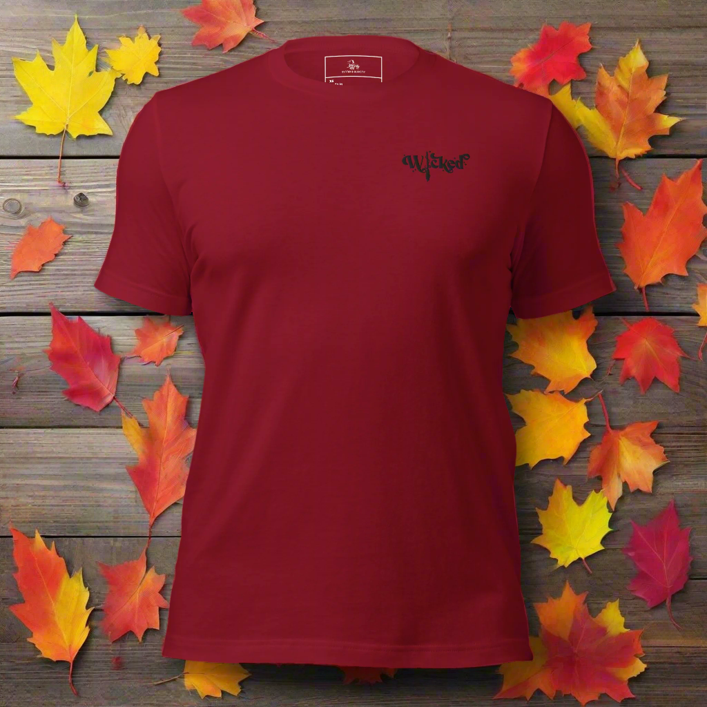 Wicked | Airlume Cotton T-Shirt | Embroidered - Syntax & Alchemy