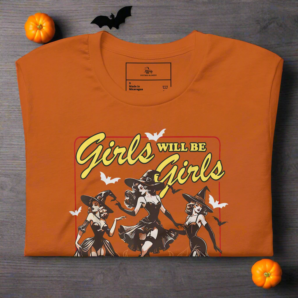 Girls Will Be Girls | Airlume Cotton T-Shirt Women's T-Shirt Syntax & Alchemy Autumn S 