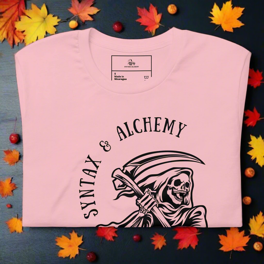 Grim Syntax | Airlume Cotton T-Shirt Women's T-Shirt Syntax & Alchemy Pink S 