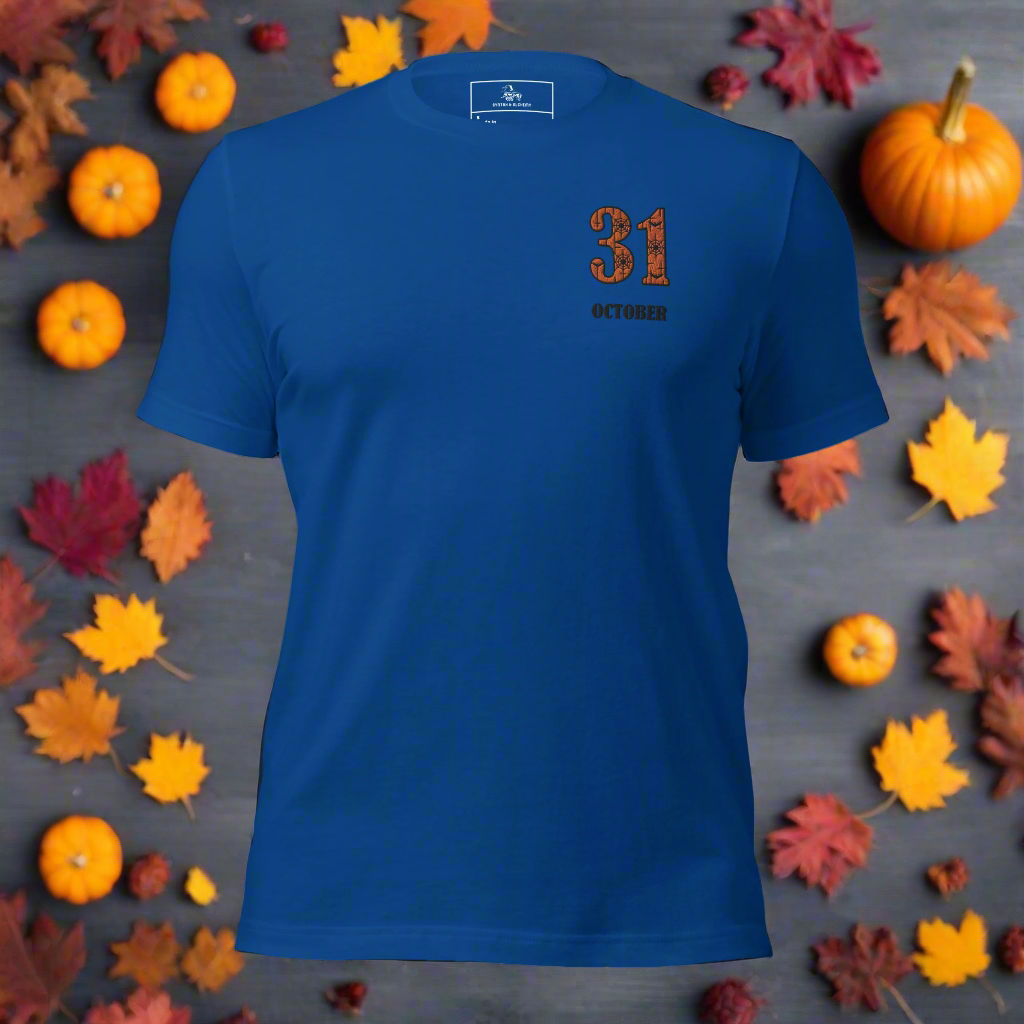 31 October | Airlume Cotton T-Shirt | Embroidered - Syntax & Alchemy