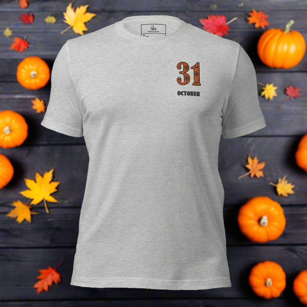 31 October | Airlume Cotton T-Shirt | Embroidered - Syntax & Alchemy