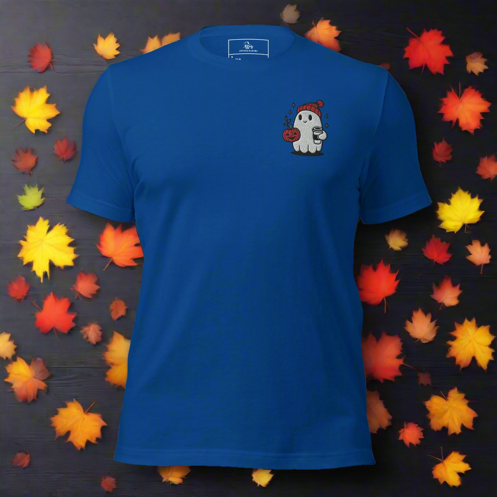 Ghost Hipster | Airlume Cotton T-Shirt | Embroidered - Syntax & Alchemy