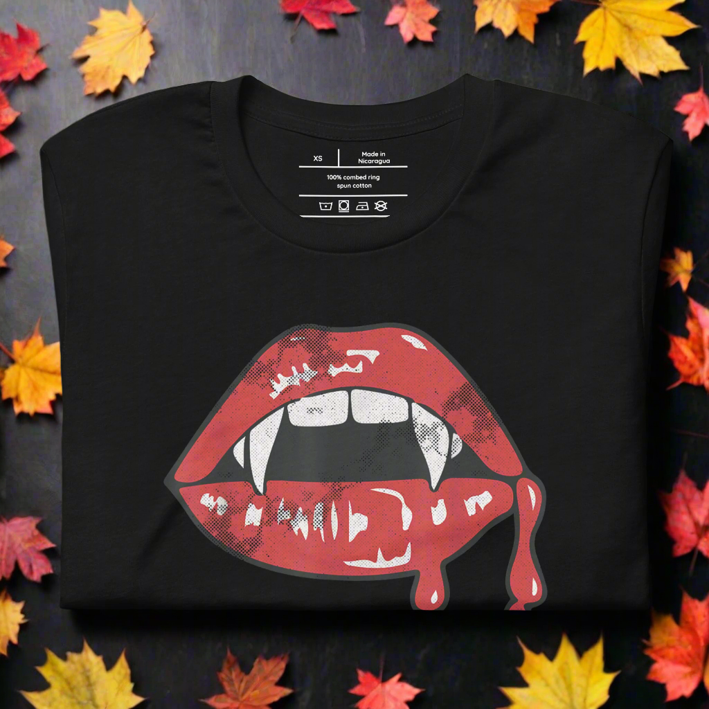 Vampire Kiss | Airlume Cotton T-Shirt - Syntax & Alchemy