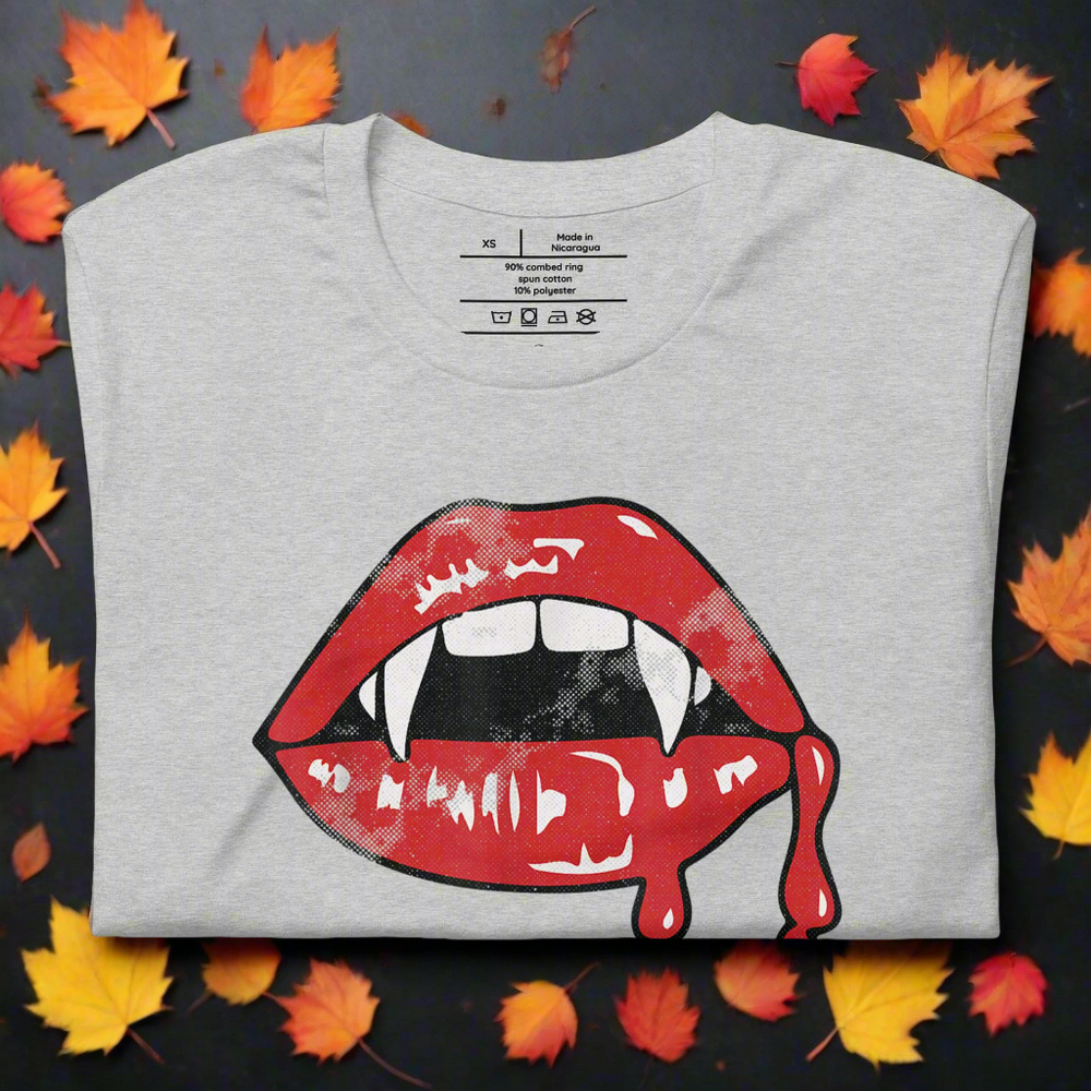 Vampire Kiss | Airlume Cotton T-Shirt - Syntax & Alchemy