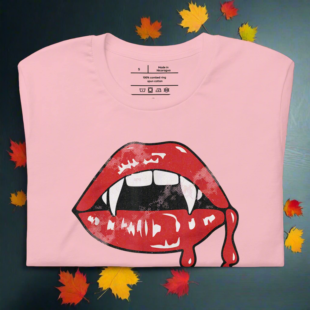Vampire Kiss | Airlume Cotton T-Shirt - Syntax & Alchemy
