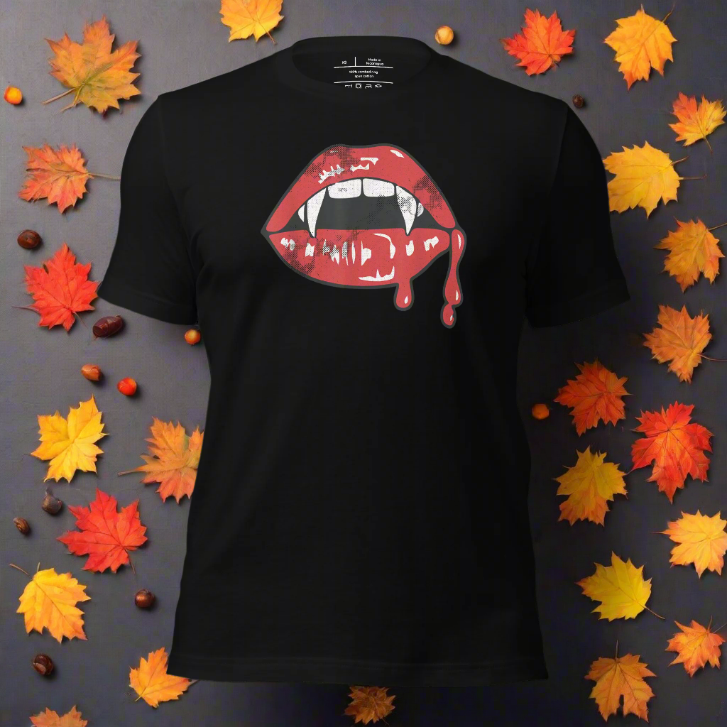 Vampire Kiss | Airlume Cotton T-Shirt - Syntax & Alchemy
