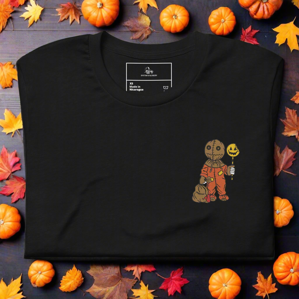 Samhain | Airlume Cotton T-Shirt | Embroidered - Syntax & Alchemy