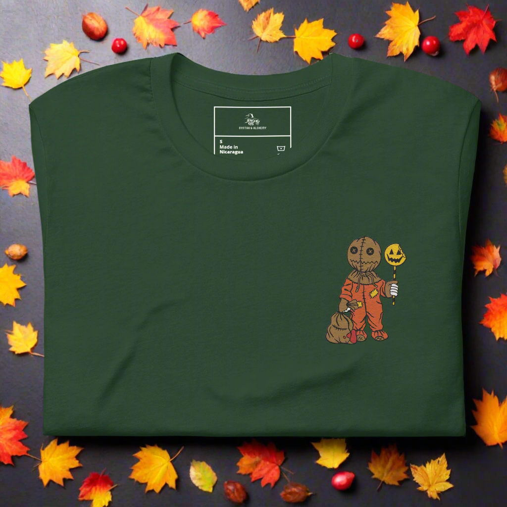 Samhain | Airlume Cotton T-Shirt | Embroidered - Syntax & Alchemy