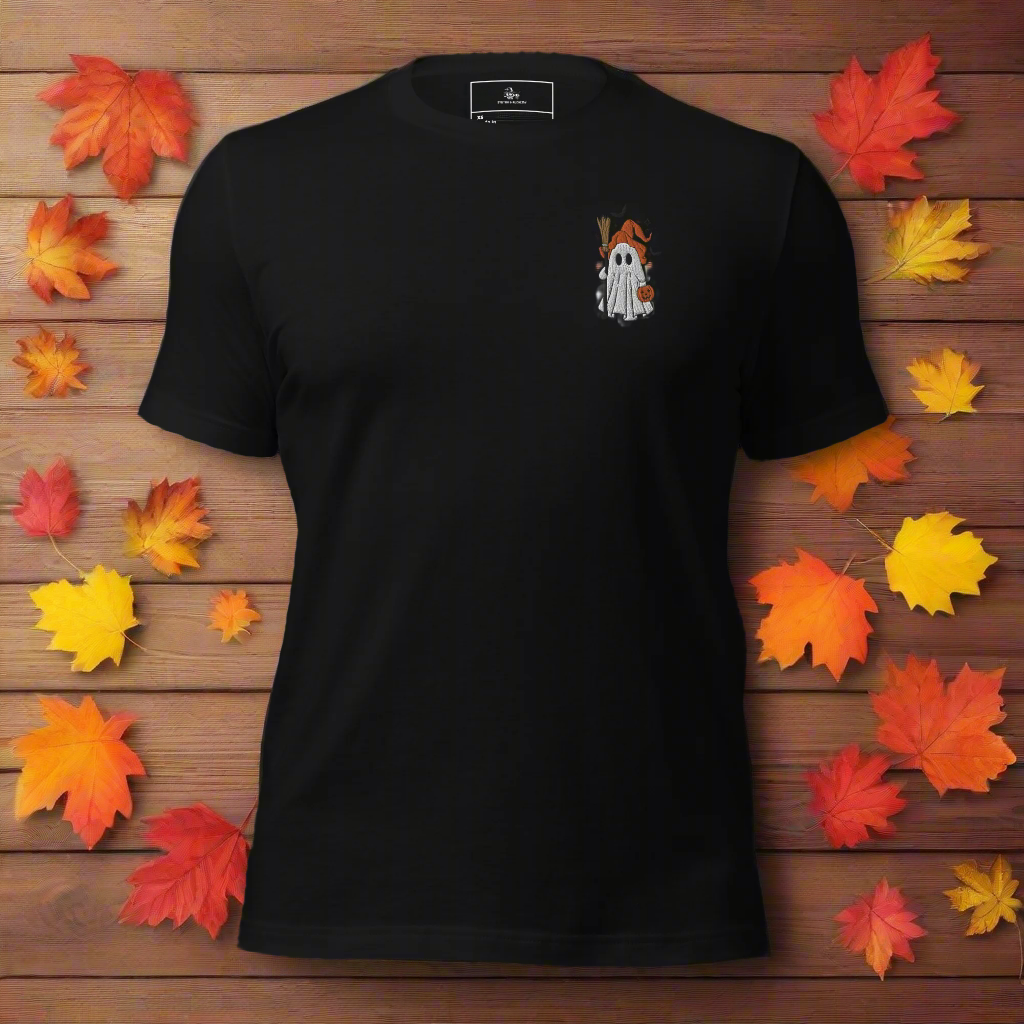 Ghost Witch | Airlume Cotton T-Shirt | Embroidered - Syntax & Alchemy