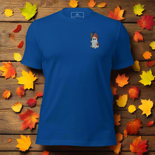 Ghost Witch | Airlume Cotton T-Shirt | Embroidered - Syntax & Alchemy