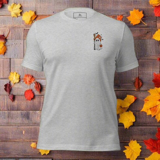 Ghost Witch | Airlume Cotton T-Shirt | Embroidered - Syntax & Alchemy